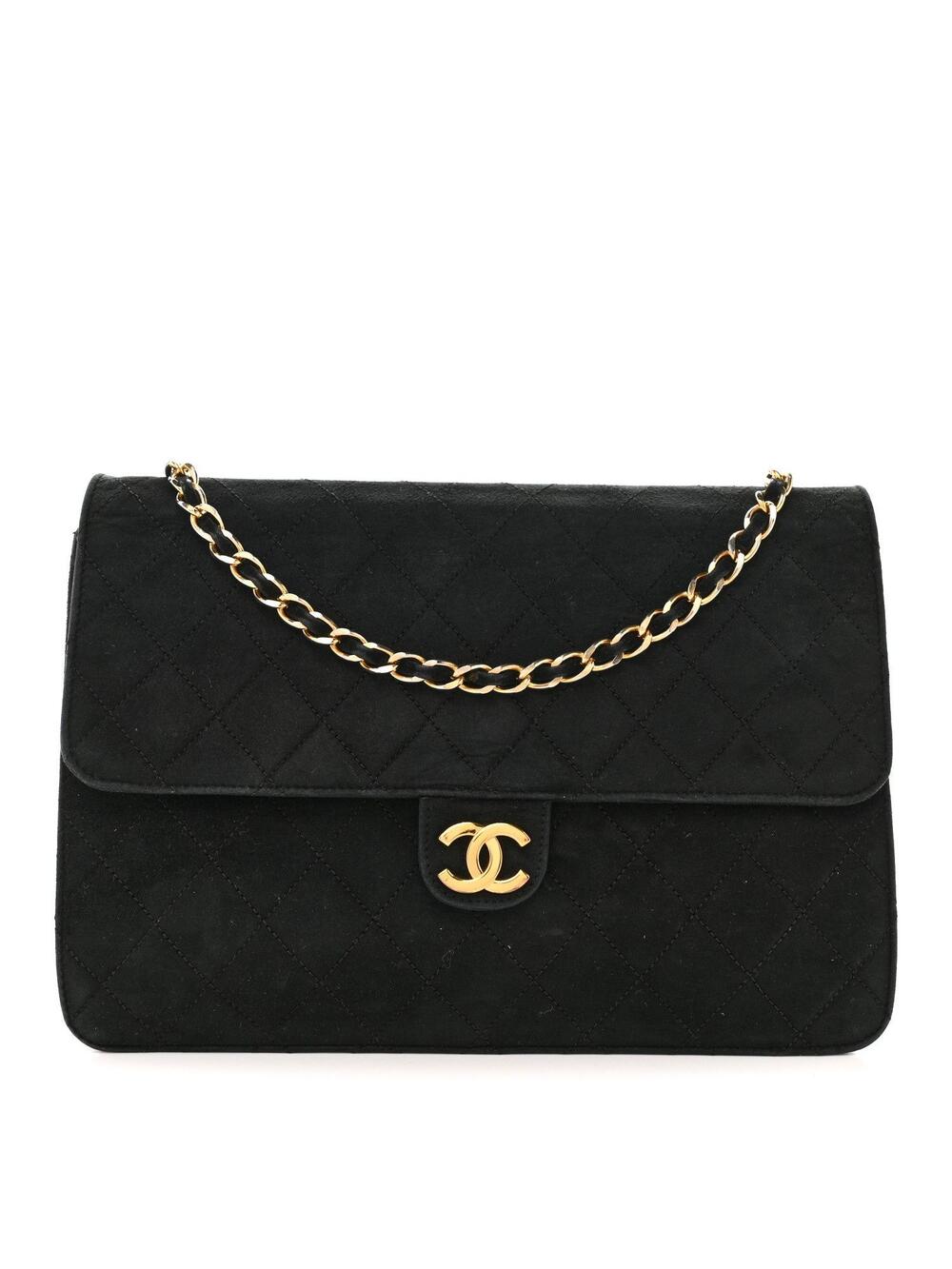Chanel Suede Quilted Medium Single Flap #295679C22B